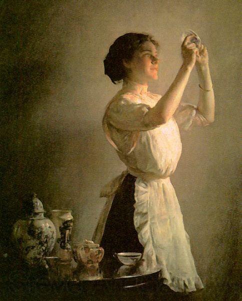 Joseph Decamp The Blue Cup Norge oil painting art